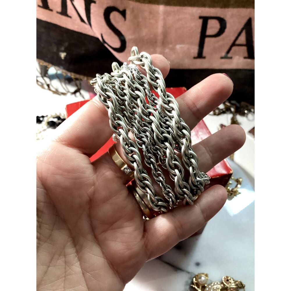 Vintage Lisner Silver Multi-Strand Bracelet